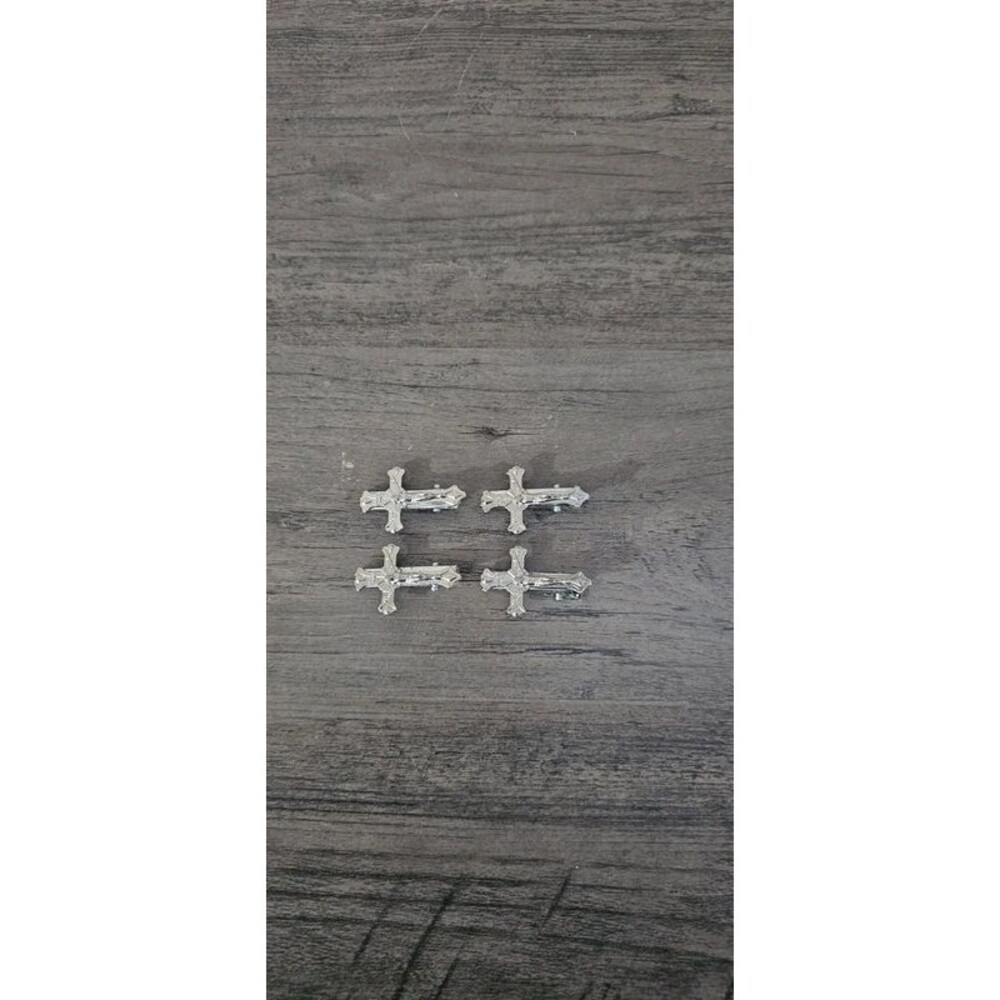 Mini Hair Clips Religious Jesus Cross set of 4